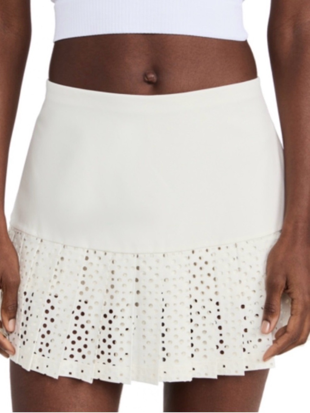 NWT Tory Burch Performance Laser Cut Pleated Hem Tennis Golf Skirt Skort